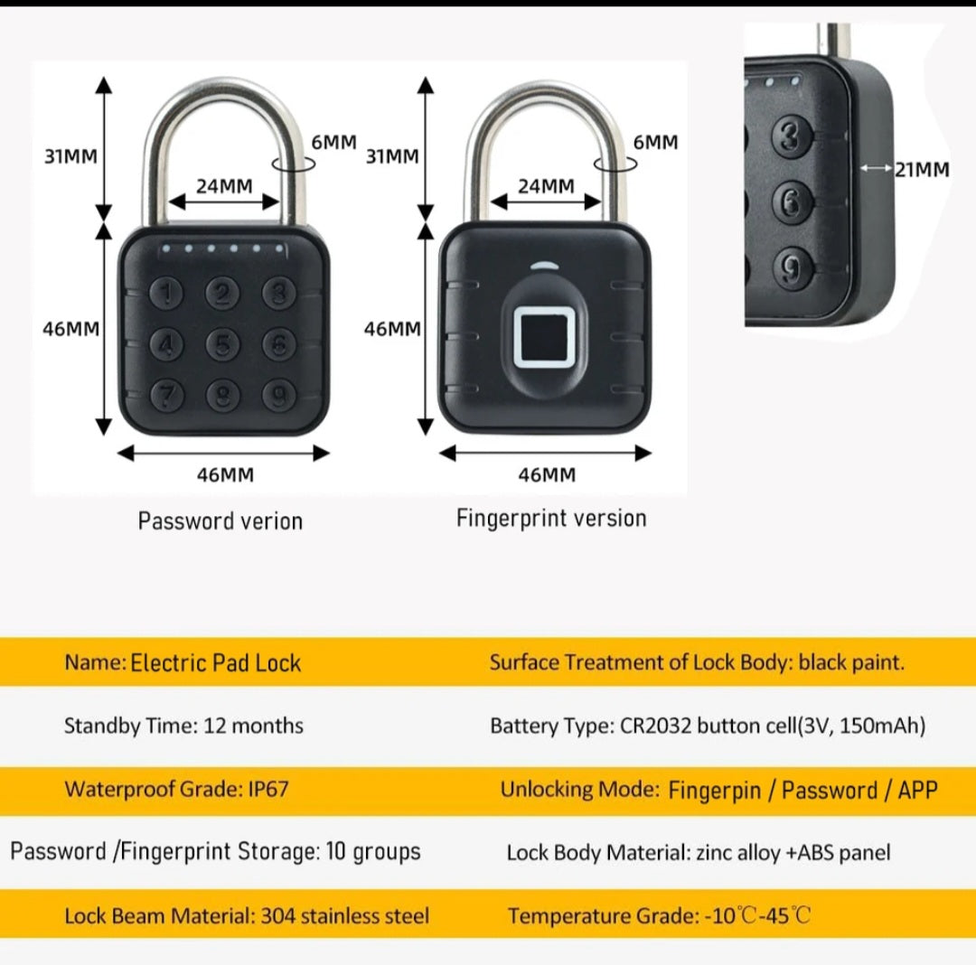 Fingerprint PadLock